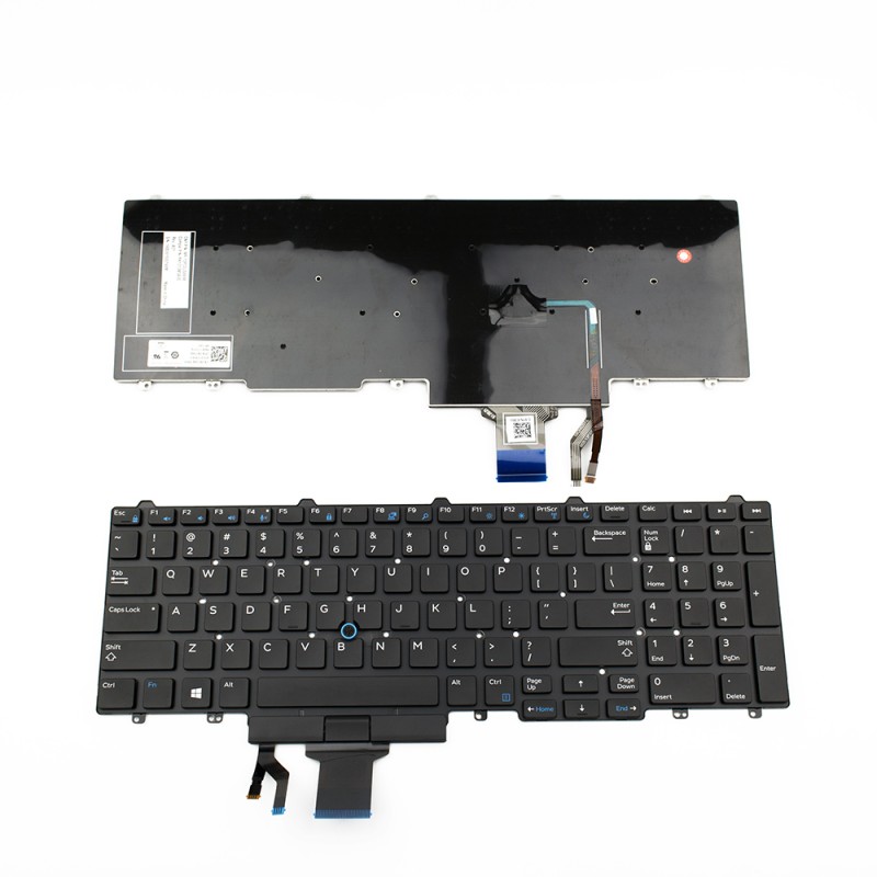 Πληκτρολόγιο Dell Latitude E5550 E5570 Precision 3510 7510, Μαύρο,με Pointing Stick, US