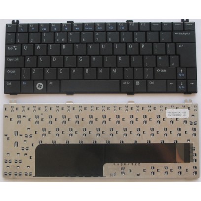 Πληκτρολόγιο Dell Inspiron Mini 1210 (Mini 12 Series), Μαύρο, US/UK ( +BG Print)