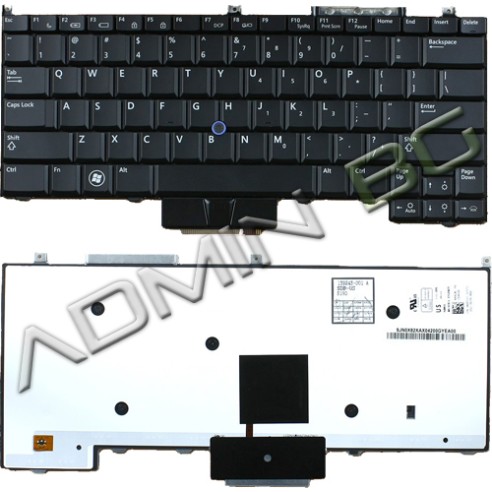 Πληκτρολόγιο Dell Latitude E4300, Μαύρο, με Pointing Stick με Backlit, US/UK ( +BG Print)