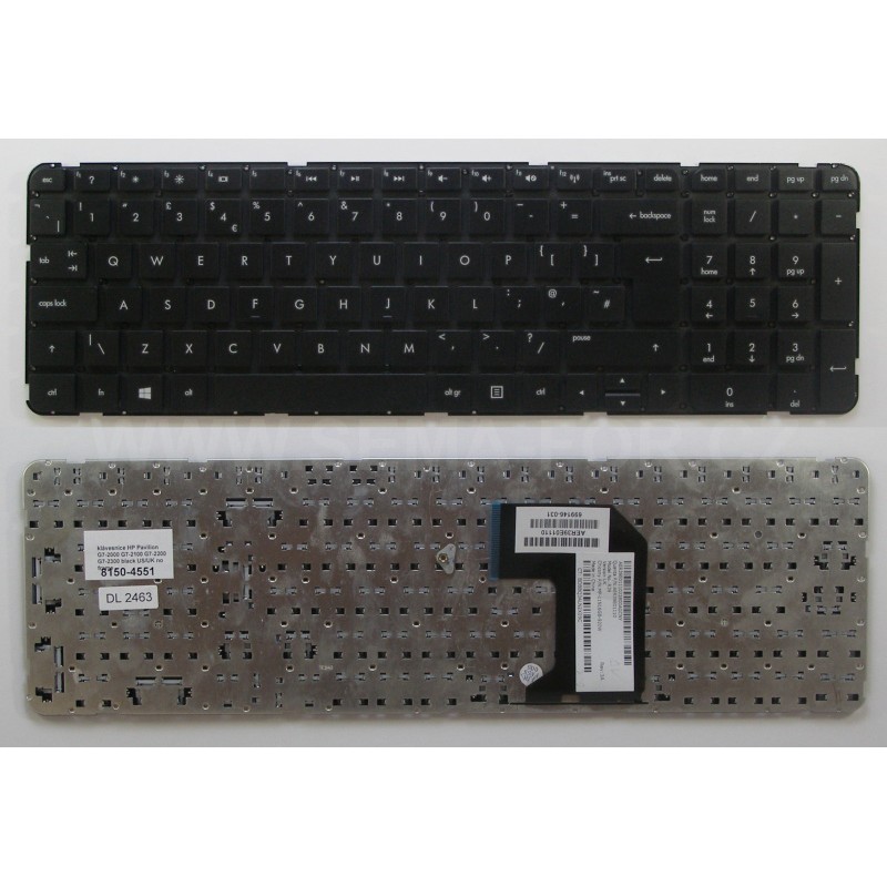 Πληκτρολόγιο HP Pavilion G7-2000, Μαύρο,UK