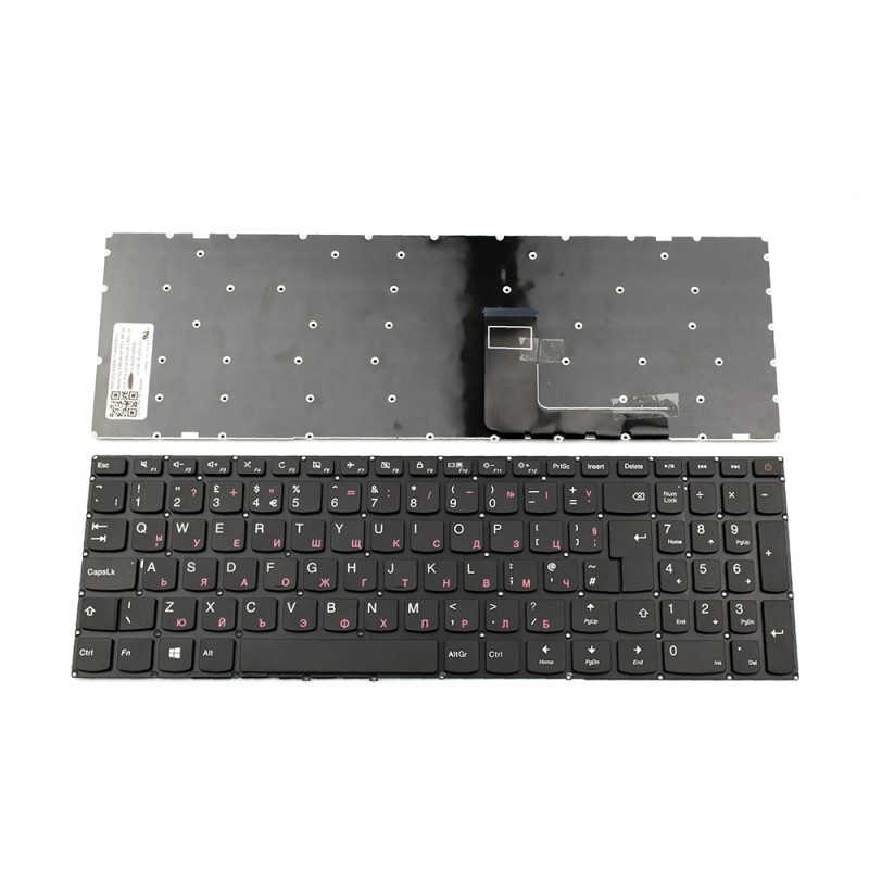 Πληκτρολόγιο Lenovo IdeaPad 110-15 110-15IBR, Μαύρο, US/UK ( +BG Print)