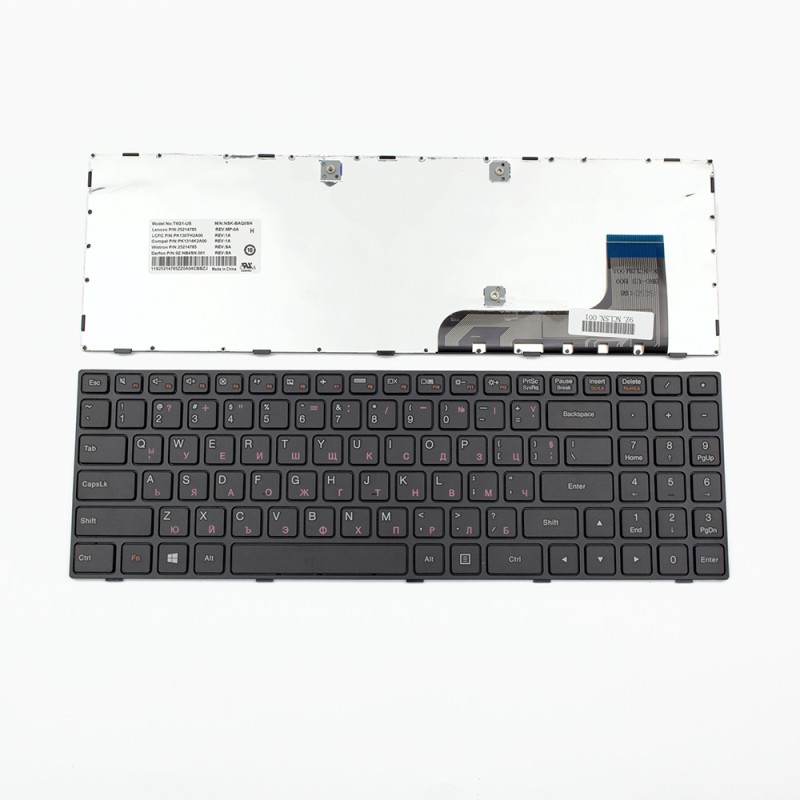 Πληκτρολόγιο Lenovo IdeaPad 100-15 100-15IBY, Μαύρο, US/UK ( +BG Print)