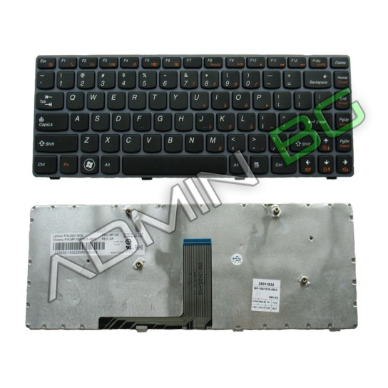 Πληκτρολόγιο Lenovo IdeaPad V370, Γκρί, US/UK