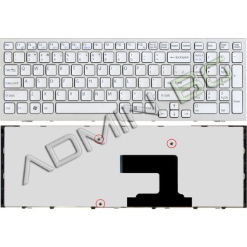 Πληκτρολόγιο Sony Vaio VPC-EL, άσπροa άσπροa, US/UK ( +BG Print)