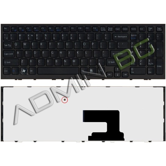 Πληκτρολόγιο Sony Vaio VPC-EH, Μαύρο, US/UK ( +BG Print)