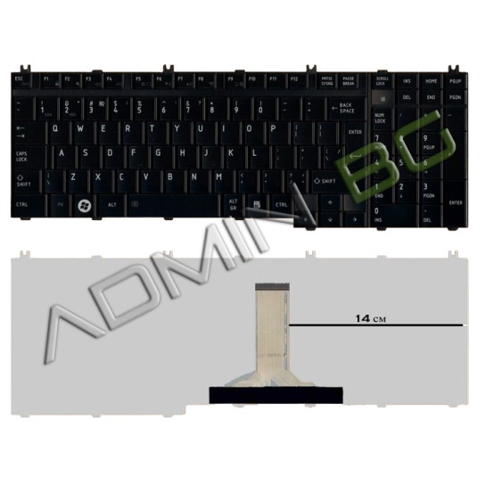 Πληκτρολόγιο Toshiba Satellite A500 A505 F501 P505, Μαύρο, US/UK