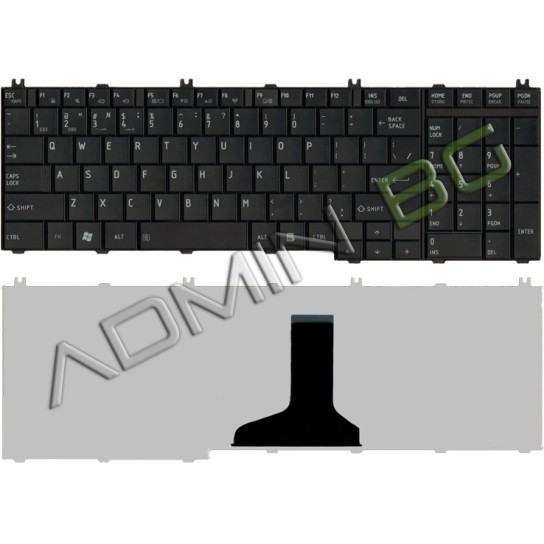 Πληκτρολόγιο Toshiba Satellite C650 C655 C660 L650 L655, Μαύρο, Mat, US/UK ( +BG Print)