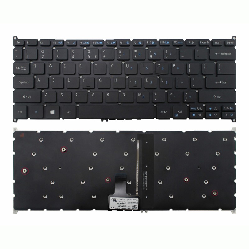 Πληκτρολόγιο Acer Aspire R14 R5-471T R5-431T R7-372T, Μαύρο με Backlit, US/UK