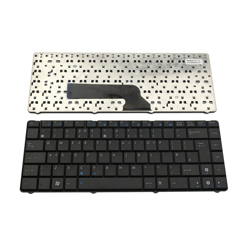 Πληκτρολόγιο Asus K40 K40C K40IJ K40AD K40AN K40IN K40IP K40IE P30 P80 P81, Μαύρο, US/UK ( +BG Print)