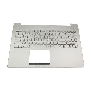 Cover C με Πληκτρολόγιο Asus N550 N550JV - Ασήμι με με Backlit (χωρίς επιφάνεια αφής)