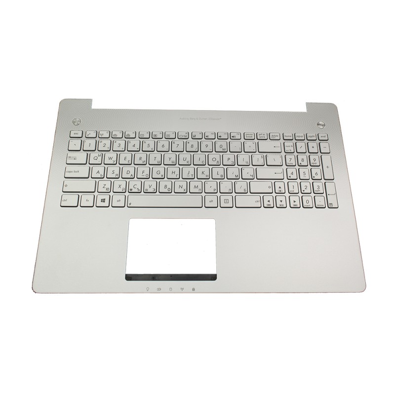Cover C με Πληκτρολόγιο Asus N550 N550JV - Ασήμι με με Backlit (χωρίς επιφάνεια αφής)