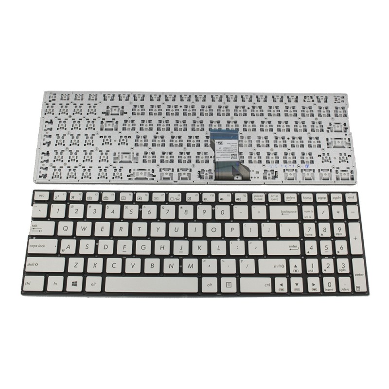 Πληκτρολόγιο Asus Q502 Q552 N592 Q503UA Q504UA Q553UB N452, Ασήμι, US