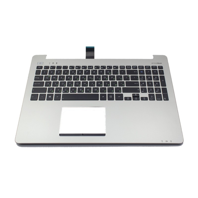 Cover C με Πληκτρολόγιο Asus S551LB - Ασήμι με μεγάφωνο (χωρίς επιφάνεια αφής)