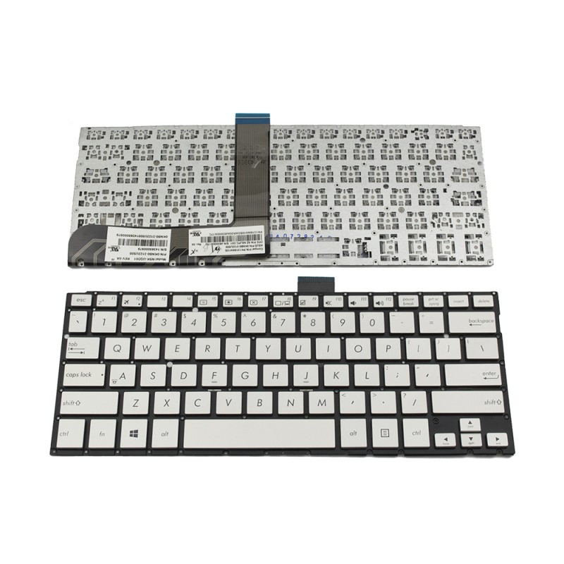 Πληκτρολόγιο Asus Transformer Book Flip TP300 TP300LD VivoBook Flip Q302 Q302L, Ασήμι, US