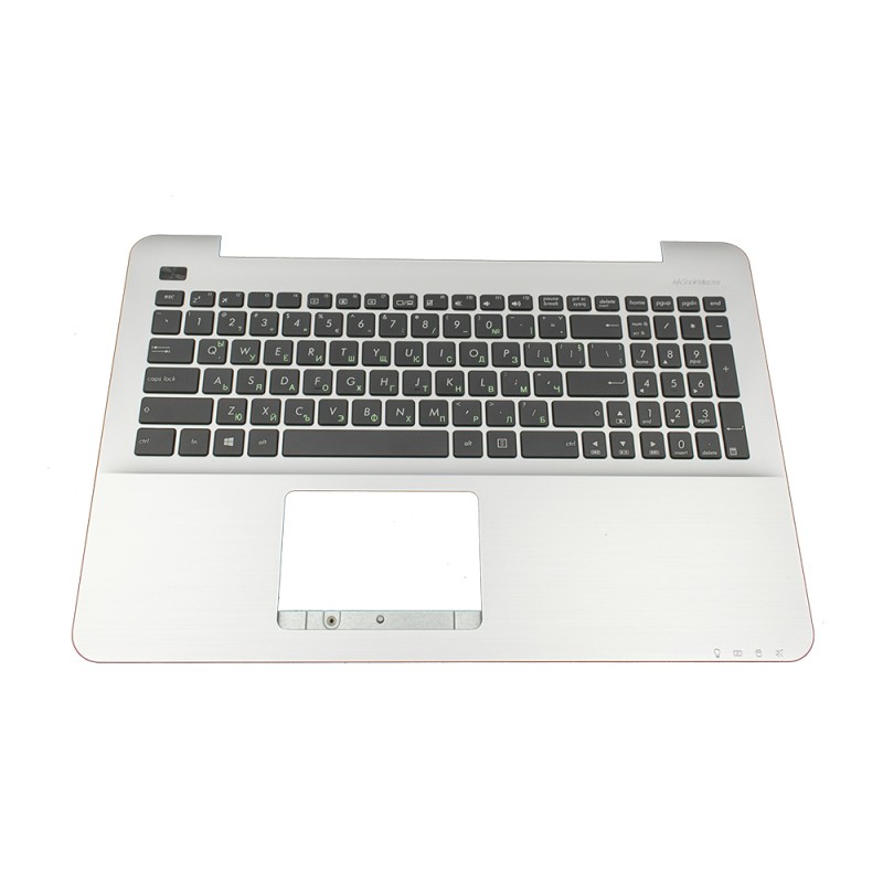 Cover C με Πληκτρολόγιο Asus X555 X555LD X555D X555DA - Ασήμι χωρίς επιφάνεια αφής + BG layout