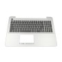 Cover C με Πληκτρολόγιο Asus X555 X555LD X555D X555DA - Ασήμι χωρίς επιφάνεια αφής + BG layout