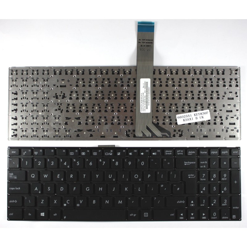 Πληκτρολόγιο Asus K56 K55XI*, Μαύρο,Τυπε 2, UK