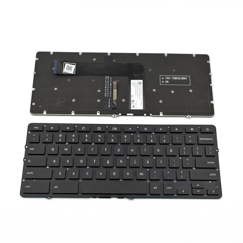 Πληκτρολόγιο Dell ChromeBook 13-7310, Μαύρο με Backlit, US