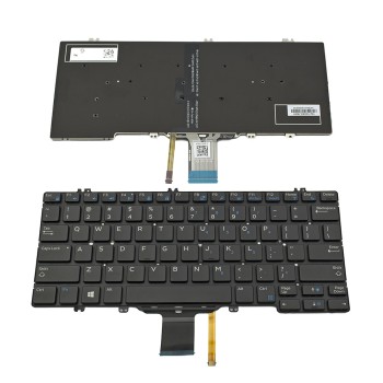 Πληκτρολόγιο Dell Latitude 5280 5289 5290 7280 7380 13 7380 E7380, Μαύρο με Backlit, US