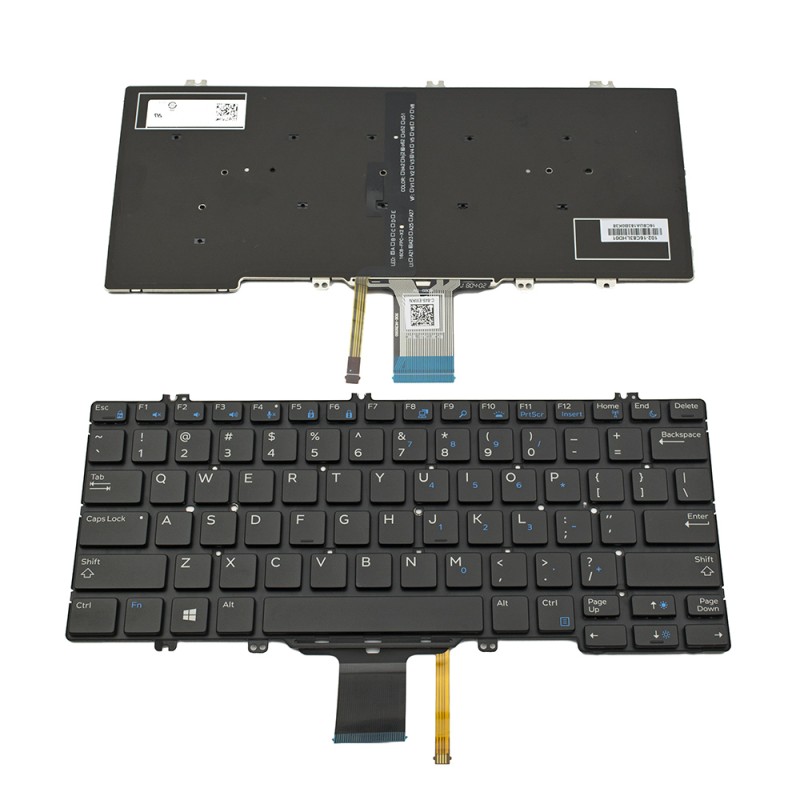 Πληκτρολόγιο Dell Latitude 5280 5289 5290 7280 7380 13 7380 E7380, Μαύρο με Backlit, US