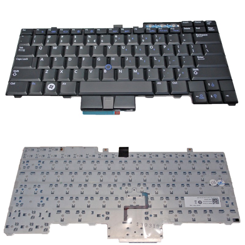 Πληκτρολόγιο Dell Latitude E5400 E5500 E6400 E6500 Precision M2400 M4400, Μαύρο, με Pointing Stick, US/UK