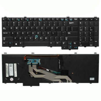 Πληκτρολόγιο Dell Latitude E5540, Μαύρο, με Pointing Stick με Backlit, US/UK ( +BG Print)