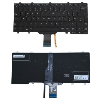 Πληκτρολόγιο Dell Latitude E7250, Μαύρο με Backlit, UK