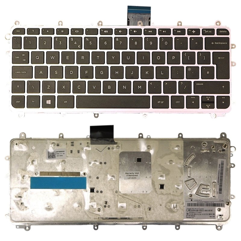 Πληκτρολόγιο HP Pavilion 11-N, Μαύρο Ασήμι, US/UK