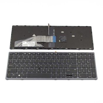 Πληκτρολόγιο HP ZBook 15 G3 ZBook 17 G3, Γκρί, με Pointing Stick, Με Backlit, US/UK - Original