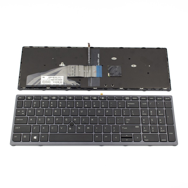Πληκτρολόγιο HP ZBook 15 G3 ZBook 17 G3, Γκρί, με Pointing Stick, Με Backlit, US/UK - Original