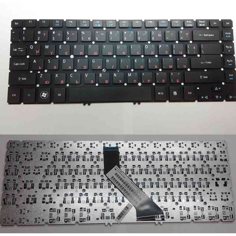 Πληκτρολόγιο Acer Aspire V5-471 V5-431 M5-481, Μαύρο, US/UK ( +BG Print)
