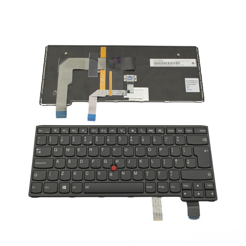 Πληκτρολόγιο Lenovo ThinkPad Yoga 14 - 3 Screws, Μαύρος, Με Backlit, US/UK