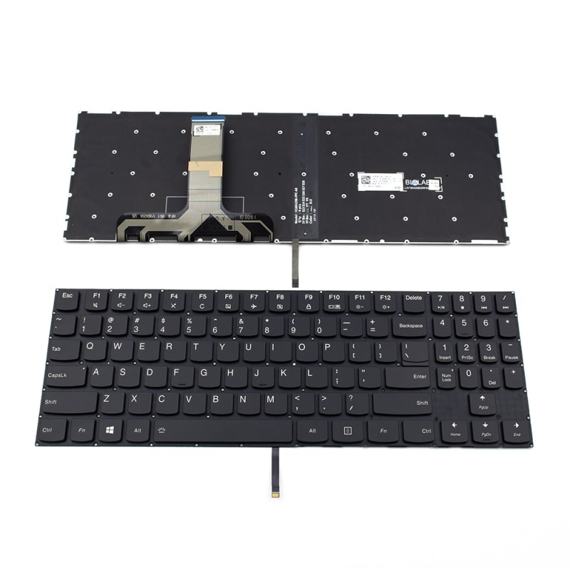 Πληκτρολόγιο Lenovo Y520 Y720, Μαύρο,άσπρο με Backlit, US