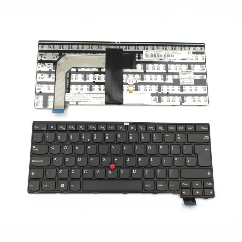Πληκτρολόγιο Lenovo ThinkPad T460S, Μαύρο, με Pointing Stick, US/UK ( +BG Print)