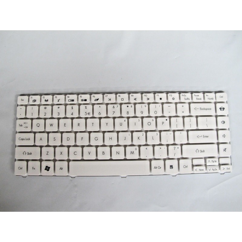 Πληκτρολόγιο Gateway NV49C Packard Bell EasyNote NM98 NM85 NM87, άσπροa, US/UK