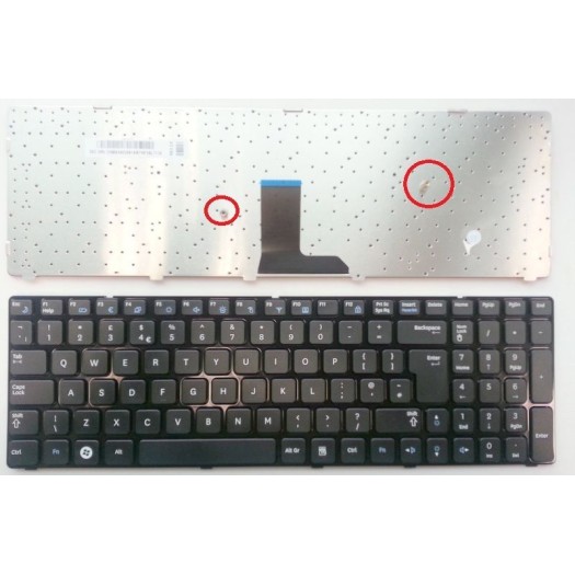 Πληκτρολόγιο Samsung R580 R590, Μαύρο, US/UK ( +BG Print)