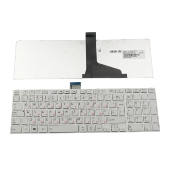 Πληκτρολόγιο Toshiba Satellite C850 C855 C850D L850 L850D, άσπροa άσπροa, US/UK ( +BG Print)
