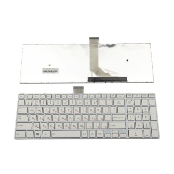 Πληκτρολόγιο Toshiba Satellite C50 C50-A C50D C55-A C55D C55T, άσπροa άσπροa, US/UK ( +BG Print)