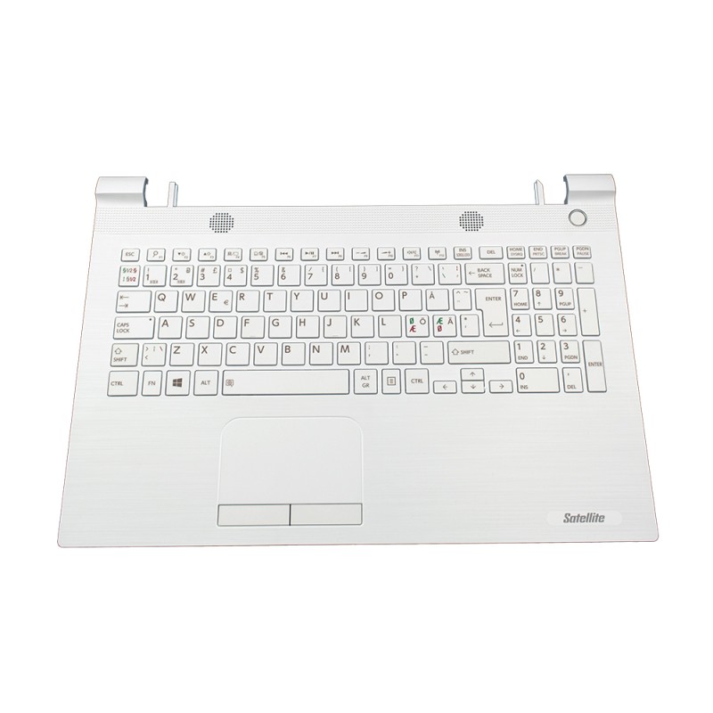 Cover C με Πληκτρολόγιο Toshiba Satellite C55 - άσπροa με άσπροa Πληκτρολόγιο χωρίς επιφάνεια αφής