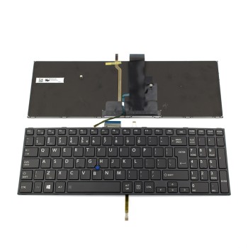 Πληκτρολόγιο Toshiba Satellite Pro R50-C Tecra A50-C Z50-C, Μαύρο με Backlit, US/UK
