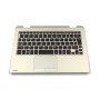 Cover C με Πληκτρολόγιο Toshiba Satellite Radius 11 L10W-B L15W-B - Ασήμι με TouchPad