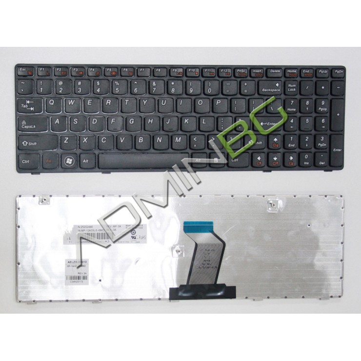 Πληκτρολόγιο Lenovo IdeaPad Z580 V580 G580, Μαύρο, US/UK