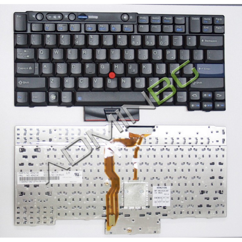 Πληκτρολόγιο Lenovo ThinkPad T400S T410 T410I T410S T420 T420I T420S, Μαύρο, US/UK ( +BG Print)