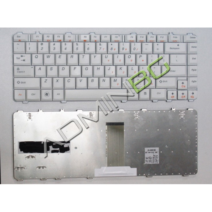 Πληκτρολόγιο Lenovo IdeaPad Y550A Y550 Y550P, άσπροa, US/UK ( +BG Print)