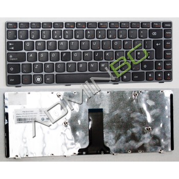 Πληκτρολόγιο Lenovo IdeaPad V370, Γκρί, US/UK ( +BG Print)