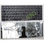 Πληκτρολόγιο Lenovo IdeaPad V370, Γκρί, US/UK ( +BG Print)