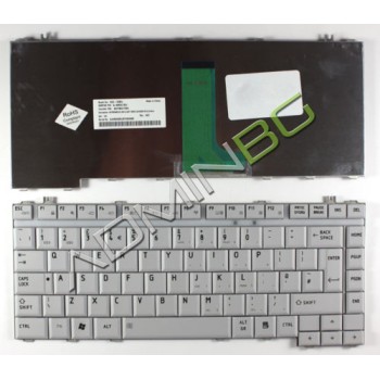 Πληκτρολόγιο Toshiba Satellite A200 A205 A210 A215 M200, Ασήμι, US/UK ( +BG Print)
