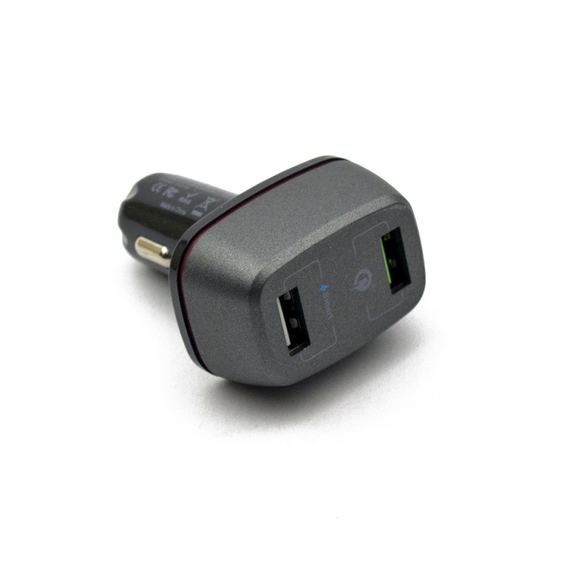 DC Adapter USB DC 12-24V Car Travel Charger Adapter Black Quick Charge 3.0