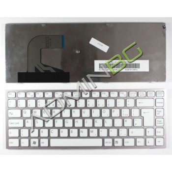 Πληκτρολόγιο Sony Vaio VPC-S Series, άσπροa Ροζ, US/UK ( +BG Print)