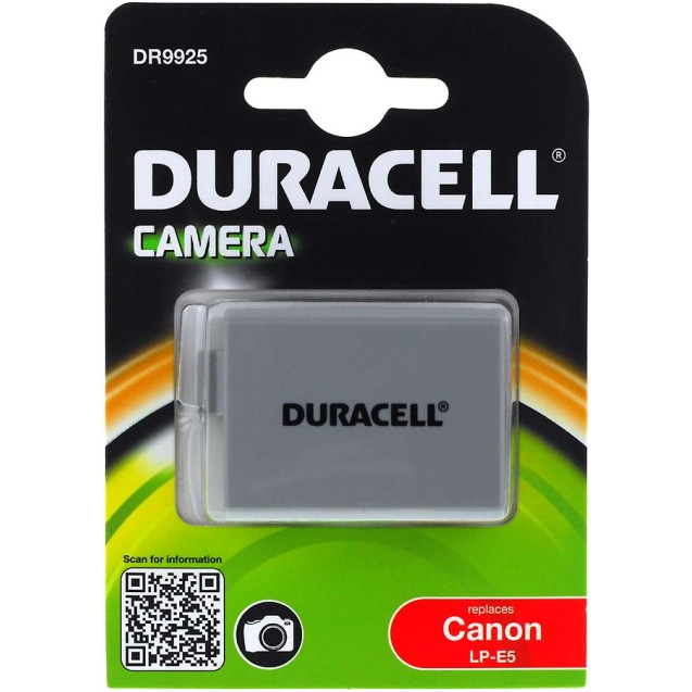 Μπαταρία φωτογραφικής μηχανής Duracell DR9925 Canon LP-E5 7,4V 1020mAh Li-ion (K0E5-DB)